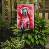 Weimaraner My Valentine Garden Flag Mailbox Flag Decorative Yard Flag Banner Outside Patio Artwork Yard Flower Beds, Garden Size, Multicolor