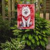 Samoyed My Valentine Garden Flag Mailbox Flag Decorative Yard Flag Banner Outside Patio Artwork Yard Flower Beds, Garden Size, Multicolor