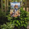English Foxhound Cowboy Welcome Garden Flag Mailbox Flag Decorative Yard Flag Banner Outside Patio Artwork Yard Flower Beds, Garden Size, Multicolor
