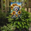 Tibetan Terrier in Sunflowers Garden Flag Mailbox Flag Decorative Yard Flag Banner Outside Patio Artwork Yard Flower Beds, Garden Size, Multicolor