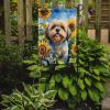 Lhasa Apso in Sunflowers Garden Flag Mailbox Flag Decorative Yard Flag Banner Outside Patio Artwork Yard Flower Beds, Garden Size, Multicolor