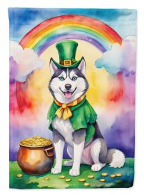 Siberian Husky St Patrick's Day Garden Flag Mailbox Flag Decorative Yard Flag Banner Outside Patio Artwork Yard Flower Beds, Garden Size, Multicolor