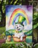 Kuvasz St Patrick's Day Garden Flag Mailbox Flag Decorative Yard Flag Banner Outside Patio Artwork Yard Flower Beds, Garden Size, Multicolor