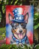 Australian Cattle Dog Patriotic American Garden Flag Mailbox Flag Decorative Yard Flag Banner Outside Patio Artwork Yard Flower Beds, Garden Size