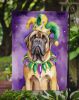 Mastiff King of Mardi Gras Garden Flag Mailbox Flag Decorative Yard Flag Banner Outside Patio Artwork Yard Flower Beds, Garden Size, Multicolor