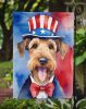 Airedale Terrier Patriotic American Garden Flag Mailbox Flag Decorative Yard Flag Banner Outside Patio Artwork Yard Flower Beds, Garden Size