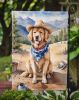 Golden Retriever Cowboy Welcome Garden Flag Mailbox Flag Decorative Yard Flag Banner Outside Patio Artwork Yard Flower Beds, Garden Size, Multicolor