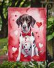 Pointer My Valentine Garden Flag Mailbox Flag Decorative Yard Flag Banner Outside Patio Artwork Yard Flower Beds, Garden Size, Multicolor