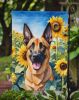 Belgian Malinois in Sunflowers Garden Flag Mailbox Flag Decorative Yard Flag Banner Outside Patio Artwork Yard Flower Beds, Garden Size, Multicolor