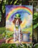 Brittany Spaniel St Patrick's Day Garden Flag Mailbox Flag Decorative Yard Flag Banner Outside Patio Artwork Yard Flower Beds, Garden Size, Multicolor
