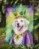 Kuvasz King of Mardi Gras Garden Flag Mailbox Flag Decorative Yard Flag Banner Outside Patio Artwork Yard Flower Beds, Garden Size, Multicolor