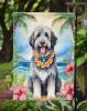 Bergamasco Sheepdog Luau Garden Flag Mailbox Flag Decorative Yard Flag Banner Outside Patio Artwork Yard Flower Beds, Garden Size, Multicolor