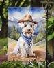 Sealyham Terrier Cowboy Welcome Garden Flag Mailbox Flag Decorative Yard Flag Banner Outside Patio Artwork Yard Flower Beds, Garden Size, Multicolor