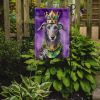 Scottish Deerhound King of Mardi Gras Garden Flag Mailbox Flag Decorative Yard Flag Banner Outside Patio Artwork Yard Flower Beds, Garden Size
