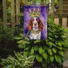 Welsh Springer Spaniel King of Mardi Gras Garden Flag Mailbox Flag Decorative Yard Flag Banner Outside Patio Artwork Yard Flower Beds, Garden Size
