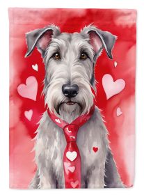 Irish Wolfhound My Valentine Garden Flag Mailbox Flag Decorative Yard Flag Banner Outside Patio Artwork Yard Flower Beds, Garden Size, Multicolor