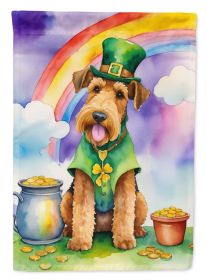 Airedale Terrier St Patrick's Day Garden Flag Mailbox Flag Decorative Yard Flag Banner Outside Patio Artwork Yard Flower Beds, Garden Size, Multicolor