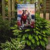 Pit Bull Terrier Two Hearts Garden Flag Mailbox Flag Decorative Yard Flag Banner Outside Patio Artwork Yard Flower Beds, Garden Size, Multicolor