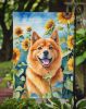 Finnish Spitz in Sunflowers Garden Flag Mailbox Flag Decorative Yard Flag Banner Outside Patio Artwork Yard Flower Beds, Garden Size, Multicolor
