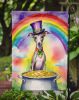 Italian Greyhound St Patrick's Day Garden Flag Mailbox Flag Decorative Yard Flag Banner Outside Patio Artwork Yard Flower Beds, Garden Size