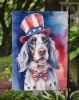 English Setter Patriotic American Garden Flag Mailbox Flag Decorative Yard Flag Banner Outside Patio Artwork Yard Flower Beds, Garden Size, Multicolor