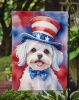 Maltese Patriotic American Garden Flag Mailbox Flag Decorative Yard Flag Banner Outside Patio Artwork Yard Flower Beds, Garden Size, Multicolor
