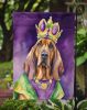 Bloodhound King of Mardi Gras Garden Flag Mailbox Flag Decorative Yard Flag Banner Outside Patio Artwork Yard Flower Beds, Garden Size, Multicolor