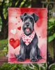 Giant Schnauzer My Valentine Garden Flag Mailbox Flag Decorative Yard Flag Banner Outside Patio Artwork Yard Flower Beds, Garden Size, Multicolor