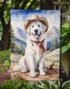 Great Pyrenees Cowboy Welcome Garden Flag Mailbox Flag Decorative Yard Flag Banner Outside Patio Artwork Yard Flower Beds, Garden Size, Multicolor