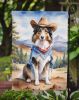 Collie Cowboy Welcome Garden Flag Mailbox Flag Decorative Yard Flag Banner Outside Patio Artwork Yard Flower Beds, Garden Size, Multicolor