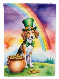 American Foxhound St Patrick's Day Garden Flag Mailbox Flag Decorative Yard Flag Banner Outside Patio Artwork Yard Flower Beds, Garden Size