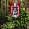 Collie Patriotic American Garden Flag Mailbox Flag Decorative Yard Flag Banner Outside Patio Artwork Yard Flower Beds, Garden Size, Multicolor