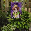 Brittany Spaniel King of Mardi Gras Garden Flag Mailbox Flag Decorative Yard Flag Banner Outside Patio Artwork Yard Flower Beds, Garden Size