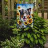 Australian Shepherd in Sunflowers Garden Flag Mailbox Flag Decorative Yard Flag Banner Outside Patio Artwork Yard Flower Beds, Garden Size, Multicolor