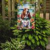 Basset Hound Luau Garden Flag Mailbox Flag Decorative Yard Flag Banner Outside Patio Artwork Yard Flower Beds, Garden Size, Multicolor