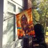 Afghan Hound Fall House Flag Large Porch Sleeve Pole Decorative Outside Yard Banner Artwork Wall Hanging, Polyester, House Size, Multicolor