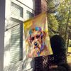 Airedale Terrier Hippie Dawg House Flag Large Porch Sleeve Pole Decorative Outside Yard Banner Artwork Wall Hanging, Polyester, House Size, Multicolor