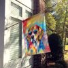 Beagle Hippie Dawg House Flag Large Porch Sleeve Pole Decorative Outside Yard Banner Artwork Wall Hanging, Polyester, House Size, Multicolor