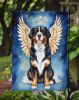 Bernese Mountain Dog My Angel Garden Flag Mailbox Flag Decorative Yard Flag Banner Outside Patio Artwork Yard Flower Beds, Garden Size, Multicolor