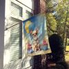 Chihuahua Happy Birthday House Flag Large Porch Sleeve Pole Decorative Outside Yard Banner Artwork Wall Hanging, Polyester, House Size, Multicolor