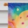 Zinnias in Color House Flag Large Porch Sleeve Pole Decorative Outside Yard Banner Artwork Wall Hanging, Polyester, House Size, Multicolor