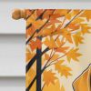 Yellow Labrador Retriever Fall House Flag Large Porch Sleeve Pole Decorative Outside Yard Banner Artwork Wall Hanging, Polyester, House Size