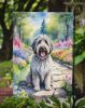 Bergamasco Sheepdog Spring Path Garden Flag Mailbox Flag Decorative Yard Flag Banner Outside Patio Artwork Yard Flower Beds, Garden Size, Multicolor