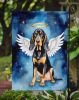Black and Tan Coonhound My Angel Garden Flag Mailbox Flag Decorative Yard Flag Banner Outside Patio Artwork Yard Flower Beds, Garden Size, Multicolor