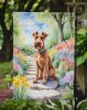 Irish Terrier Spring Path Garden Flag Mailbox Flag Decorative Yard Flag Banner Outside Patio Artwork Yard Flower Beds, Garden Size, Multicolor