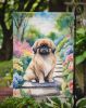 Pekingese Spring Path Garden Flag Mailbox Flag Decorative Yard Flag Banner Outside Patio Artwork Yard Flower Beds, Garden Size, Multicolor
