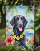 Curly-Coated Retriever Luau Garden Flag Mailbox Flag Decorative Yard Flag Banner Outside Patio Artwork Yard Flower Beds, Garden Size, Multicolor