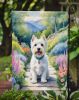 Westie Spring Path Garden Flag Mailbox Flag Decorative Yard Flag Banner Outside Patio Artwork Yard Flower Beds, Garden Size, Multicolor