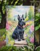 Scottish Terrier Spring Path Garden Flag Mailbox Flag Decorative Yard Flag Banner Outside Patio Artwork Yard Flower Beds, Garden Size, Multicolor