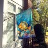 Flounder House Flag Large Porch Sleeve Pole Decorative Outside Yard Banner Artwork Wall Hanging, Polyester, House Size, Multicolor